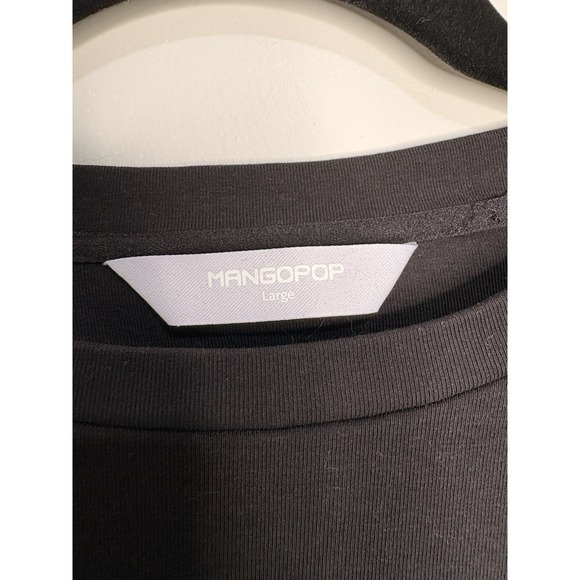 Mangopop Tops - Mango Pop Black Long Sleeve Round Neck Body Suit Size L
